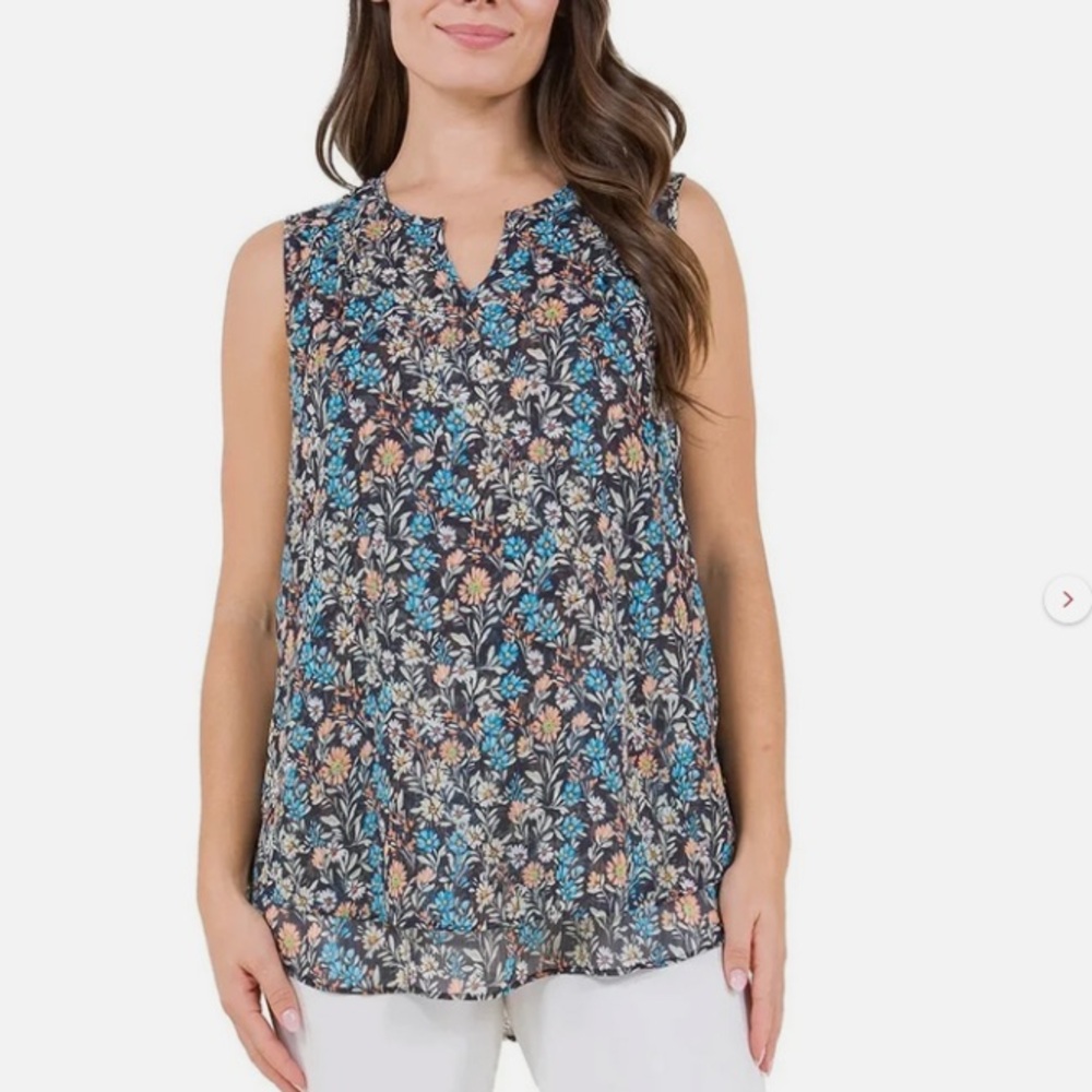 Cristina B Ladies' Sleeveless Blouse, Peacoat